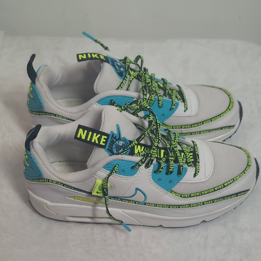 Nike White and Blue Chunky Sneakers - Picture 7 of 10